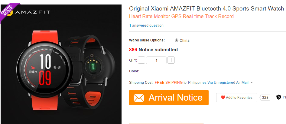 XIAOMI AMAZFIT स्मार्टवॉच १