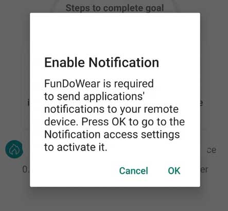 Fundo पहनें अधिसूचना
