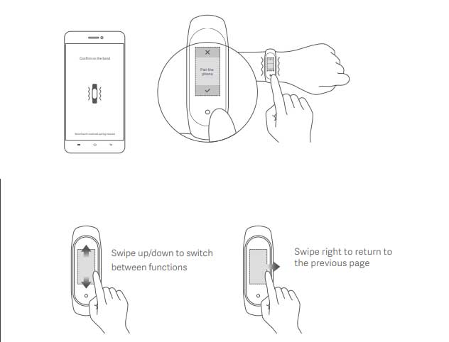 Xiaomi Mi Band 4 यूजर मैनुअल
